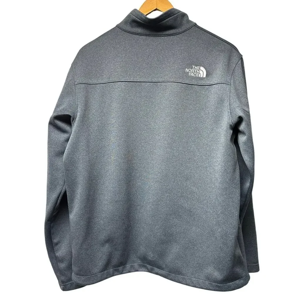 North Face Windwall Men’s Medium Full Zip Sweatshirt Jacket Gray Blue Heathered